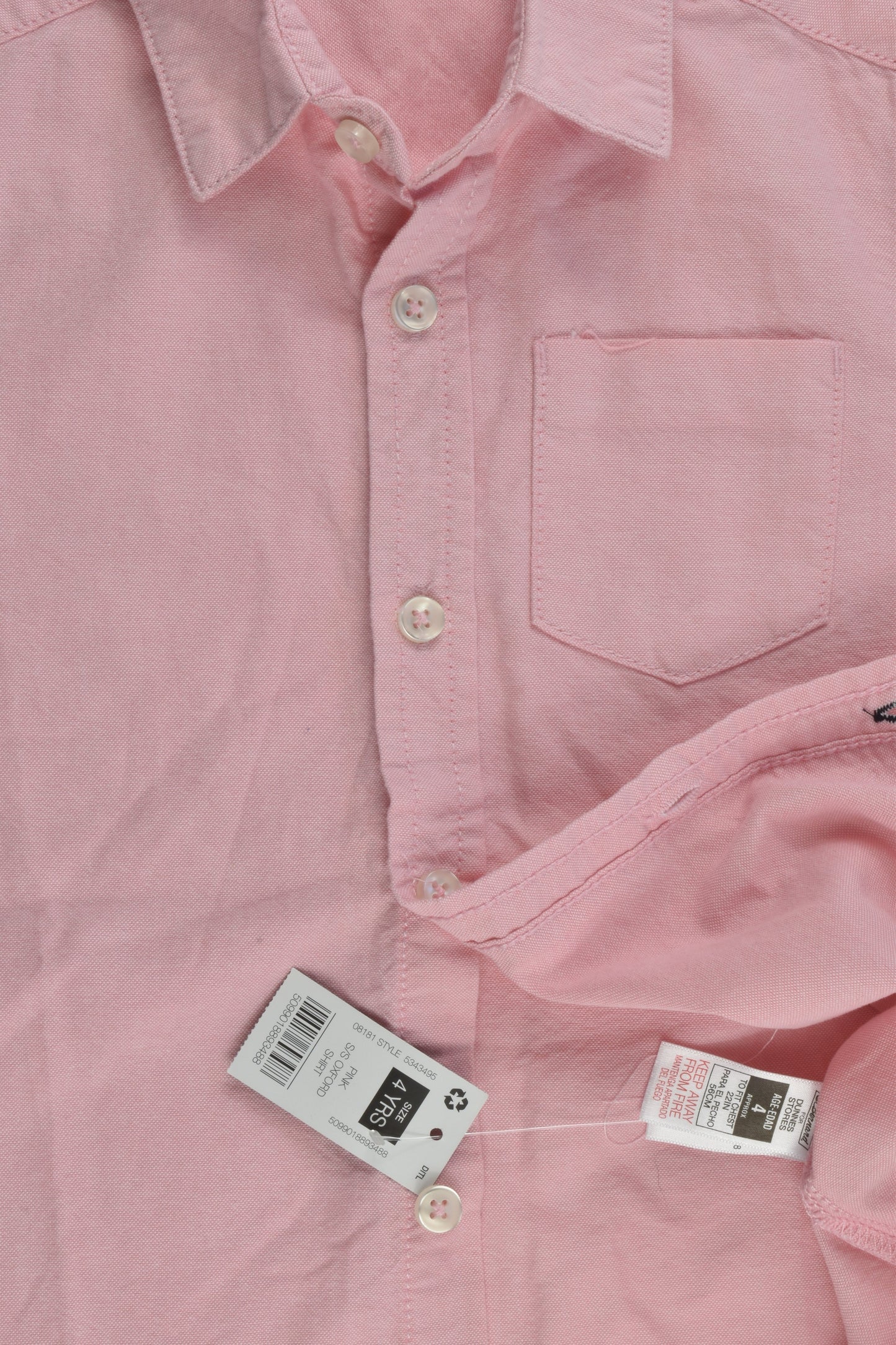 NEW Dunnes Size 4 Pink Shirt