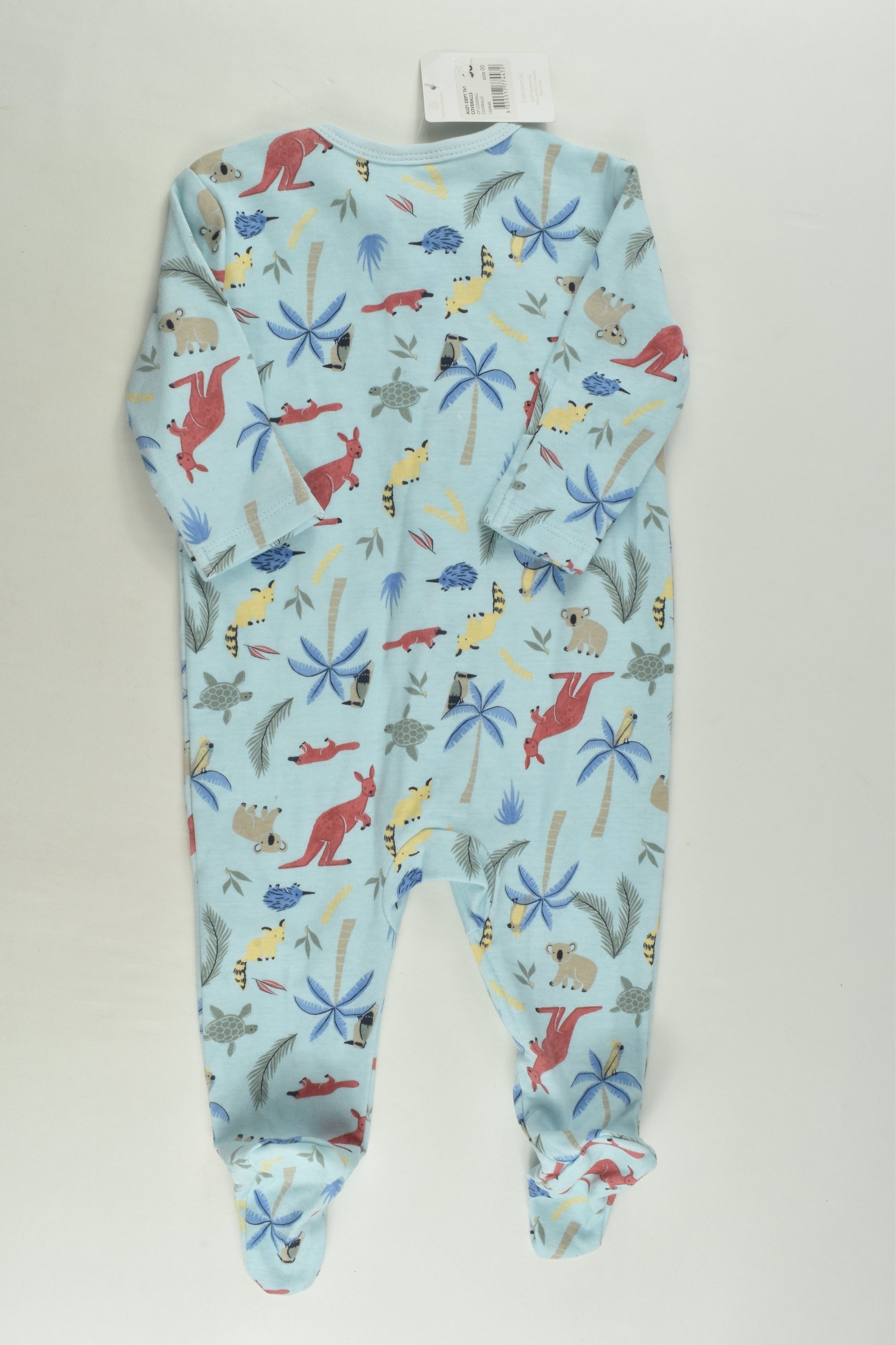 NEW Dymples Size 00 Australian Animals Footed Romper