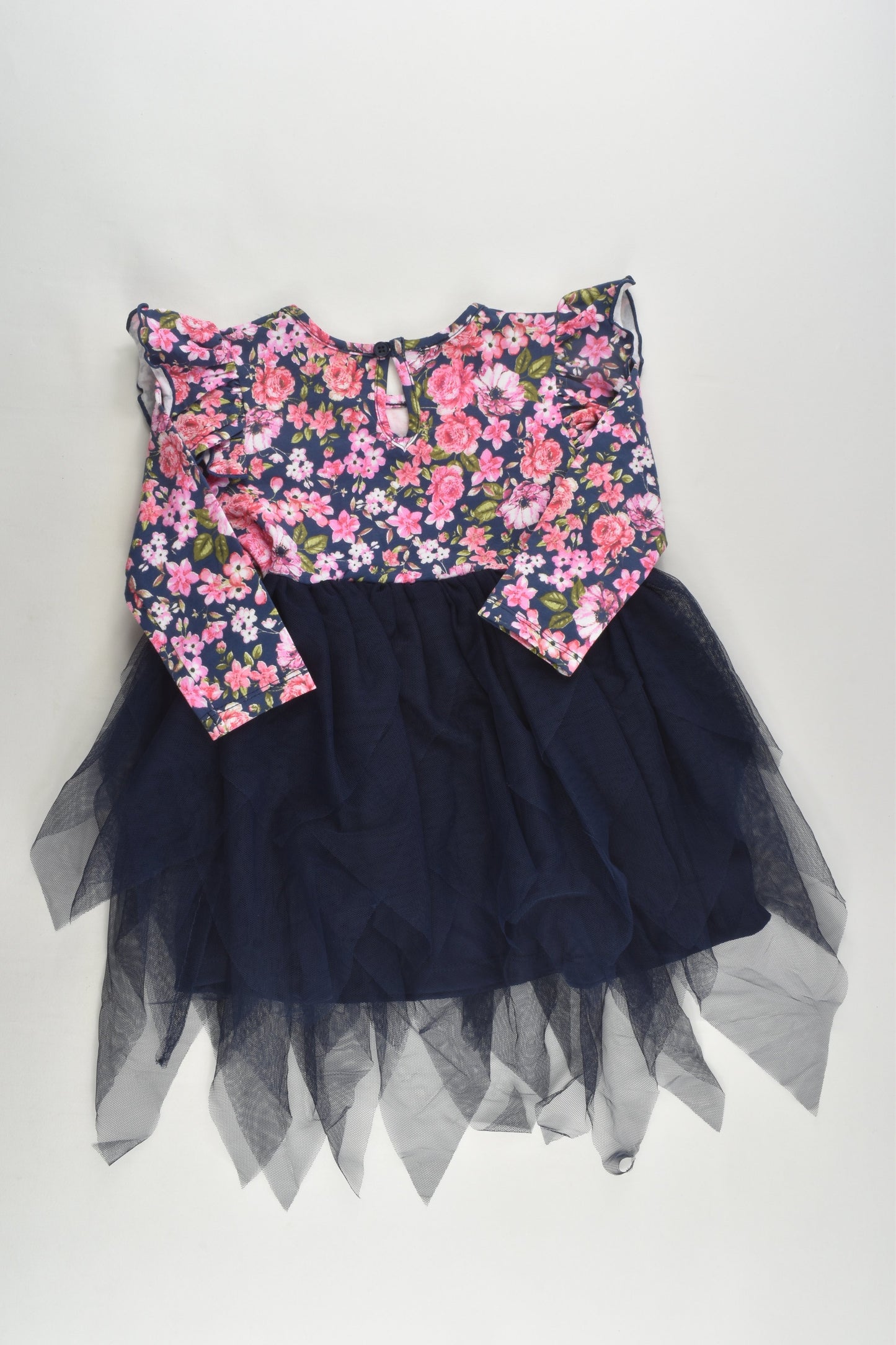 NEW Dymples Size 1 (18 months) Floral Ruffle Tulle Dress