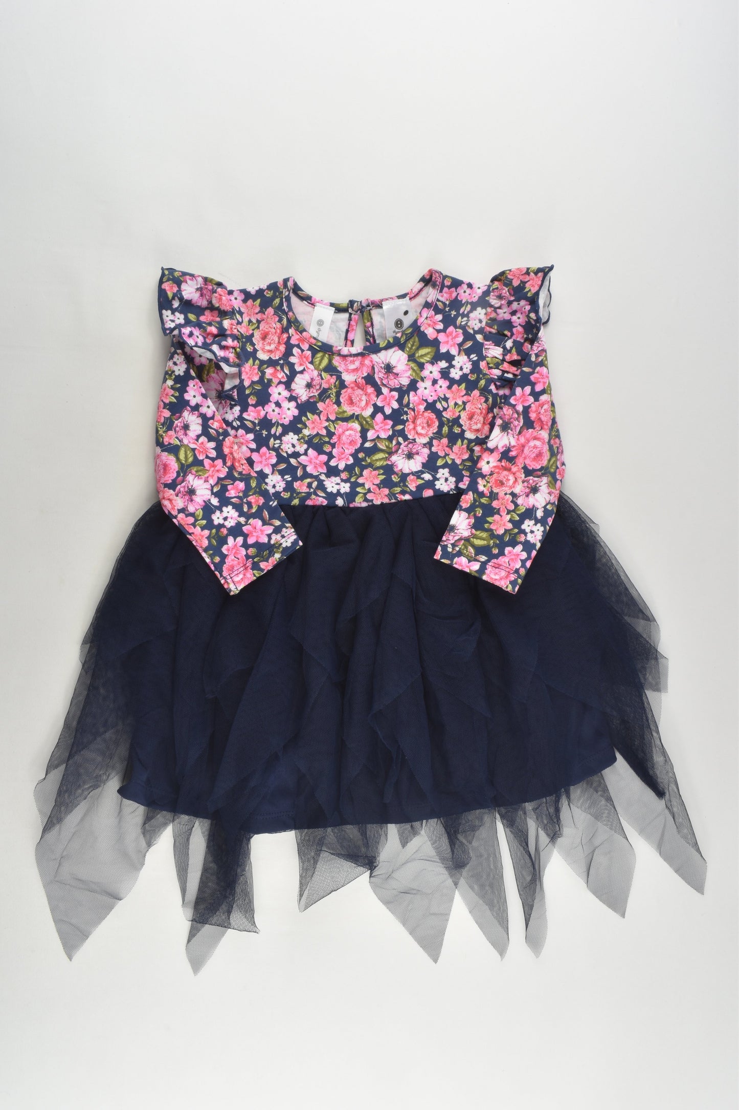 NEW Dymples Size 1 (18 months) Floral Ruffle Tulle Dress