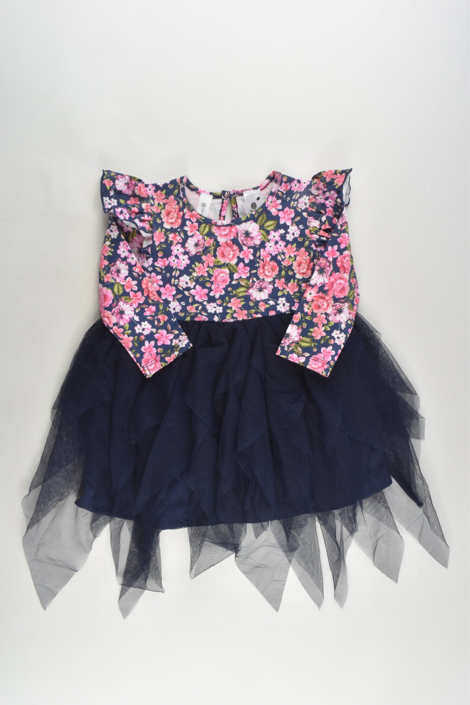 NEW Dymples Size 1 (18 months) Floral Ruffle Tulle Dress