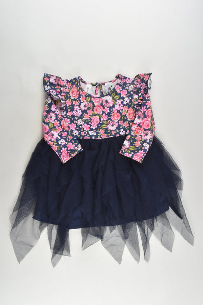 NEW Dymples Size 1 (18 months) Floral Ruffle Tulle Dress