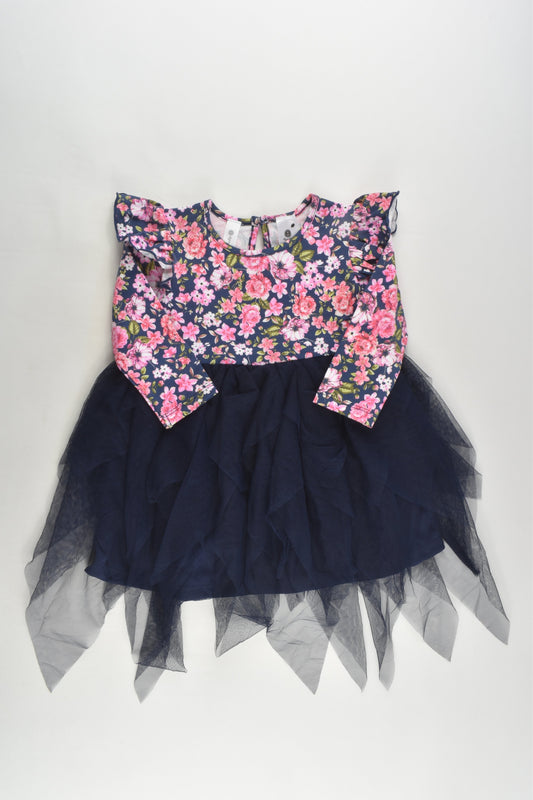 NEW Dymples Size 1 (18 months) Floral Ruffle Tulle Dress