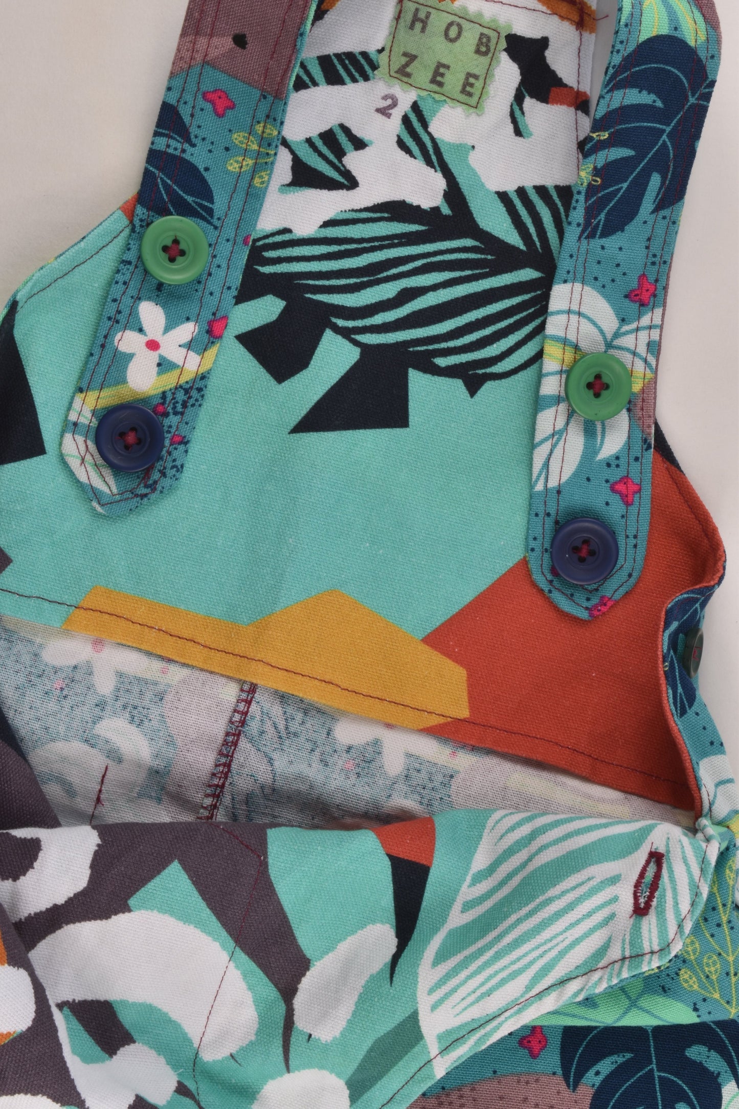 NEW Funbum by Hobzee Size 2 Handmade Sloth Overalls