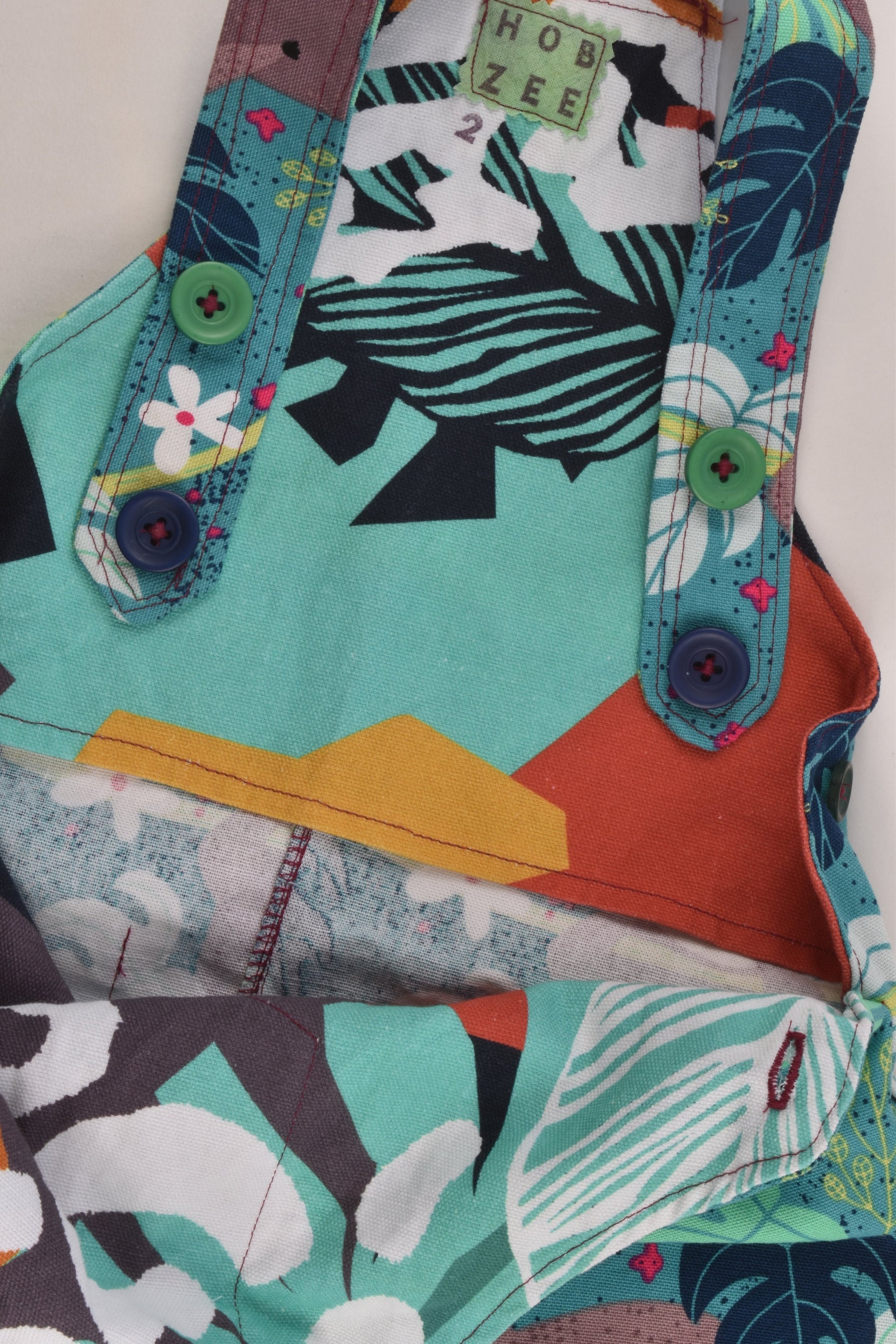 NEW Funbum by Hobzee Size 2 Handmade Sloth Overalls