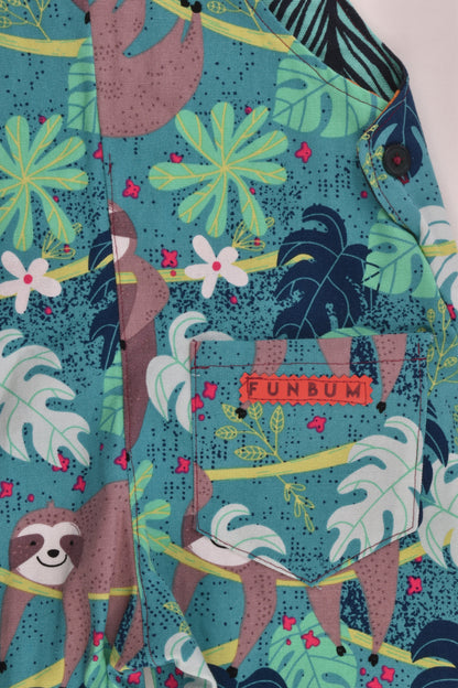 NEW Funbum by Hobzee Size 2 Handmade Sloth Overalls