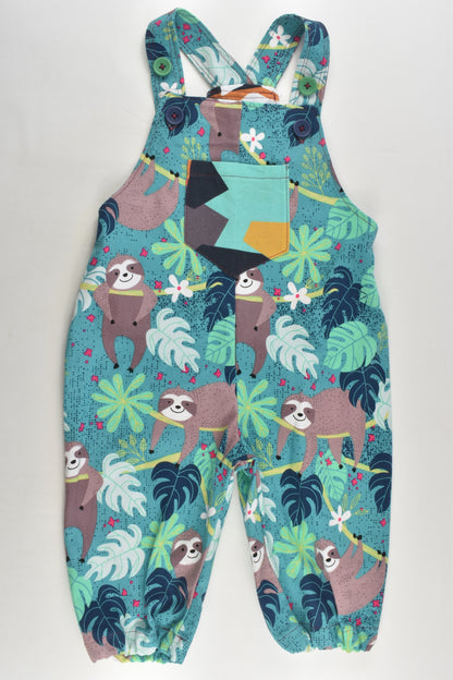 NEW Funbum by Hobzee Size 2 Handmade Sloth Overalls