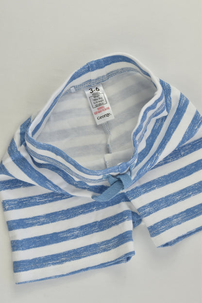 NEW George Size 00 (3-6 months) Blue/White Striped Shorts