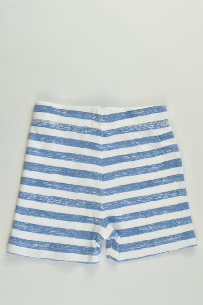 NEW George Size 00 (3-6 months) Blue/White Striped Shorts