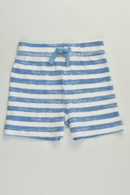 NEW George Size 00 (3-6 months) Blue/White Striped Shorts