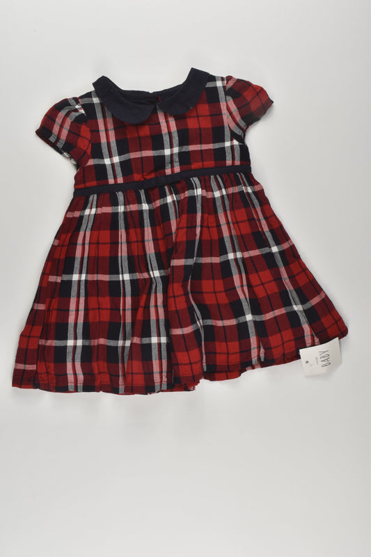 NEW George Size 000 Lined Checked Dress