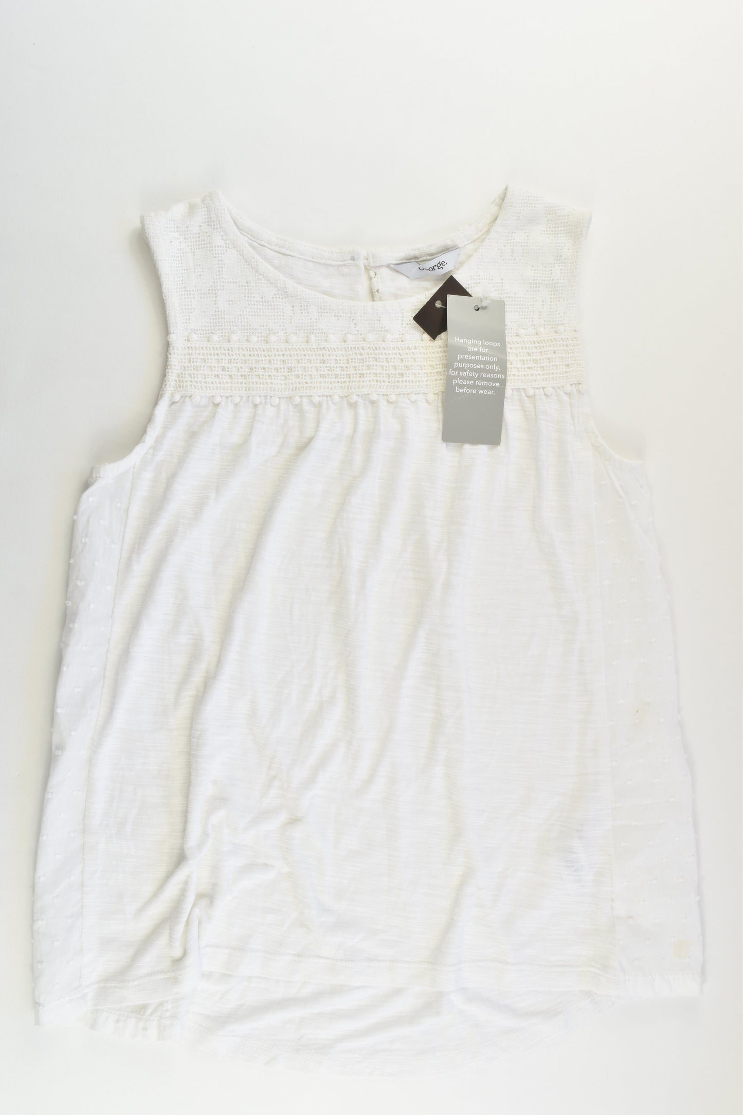 NEW George Size 10-11 Blouse with Lace Details