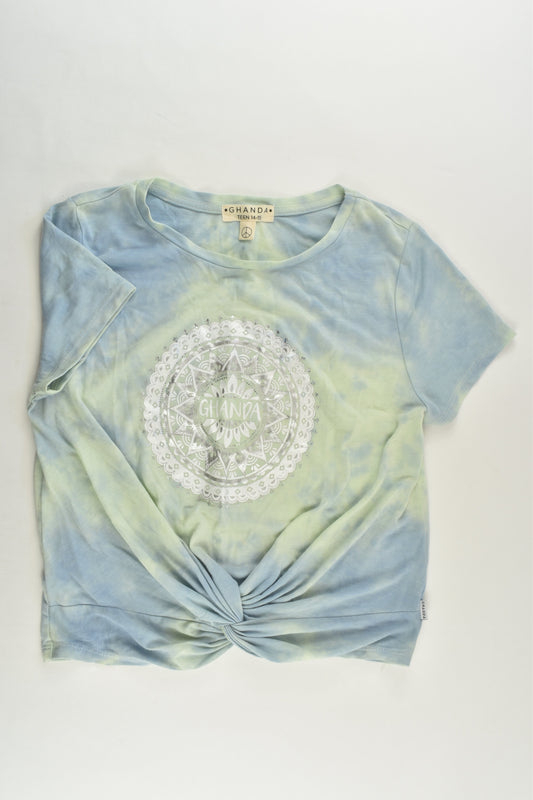 NEW Ghanda Size 14-15 Tie-Front T-shirt