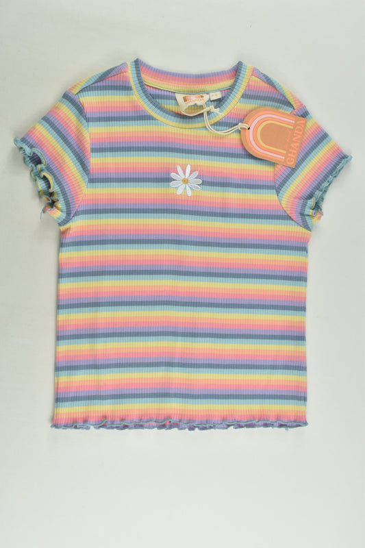 NEW Ghanda Size 7-8 Ribbed T-shirt
