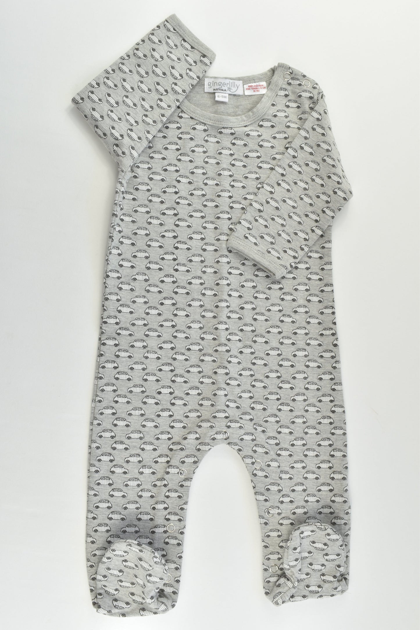NEW Gingerlilly (AU) Size 0 (6-9 months) Cars Footed Romper