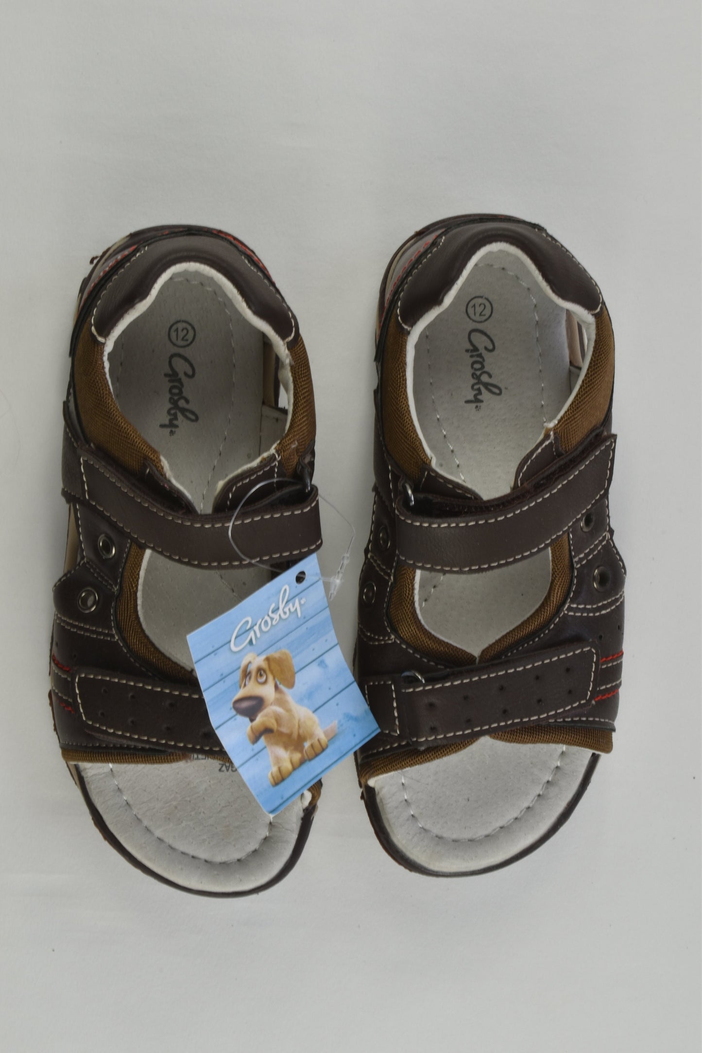 NEW Grosby Size US 12 Leather Sandals