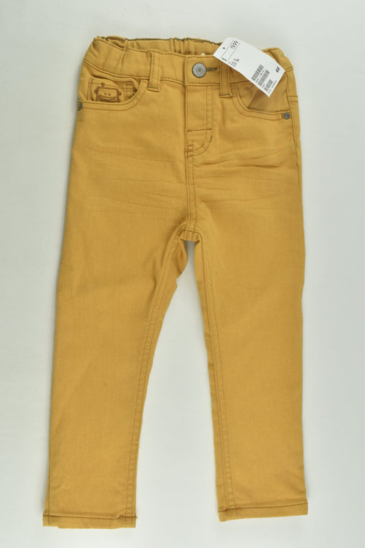 NEW H&M Size 2 Stretchy Mustard Pants