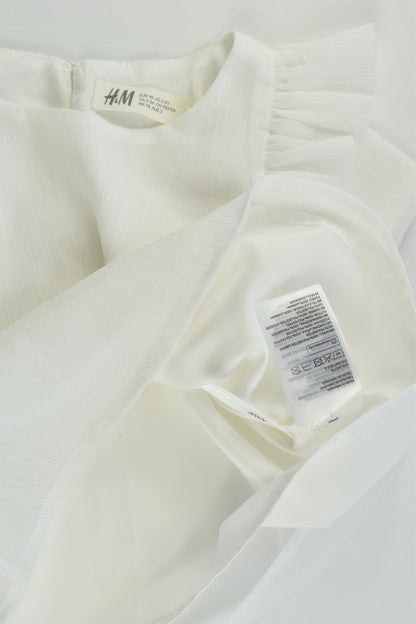 NEW H&M Size 3 (98 cm) Ruffle Sleeve Lined Blouse