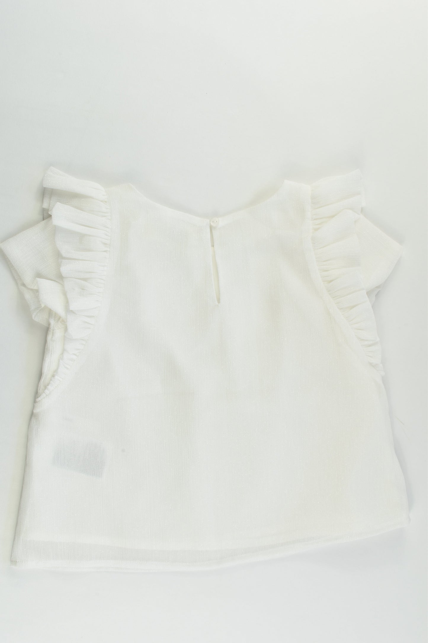 NEW H&M Size 3 (98 cm) Ruffle Sleeve Lined Blouse