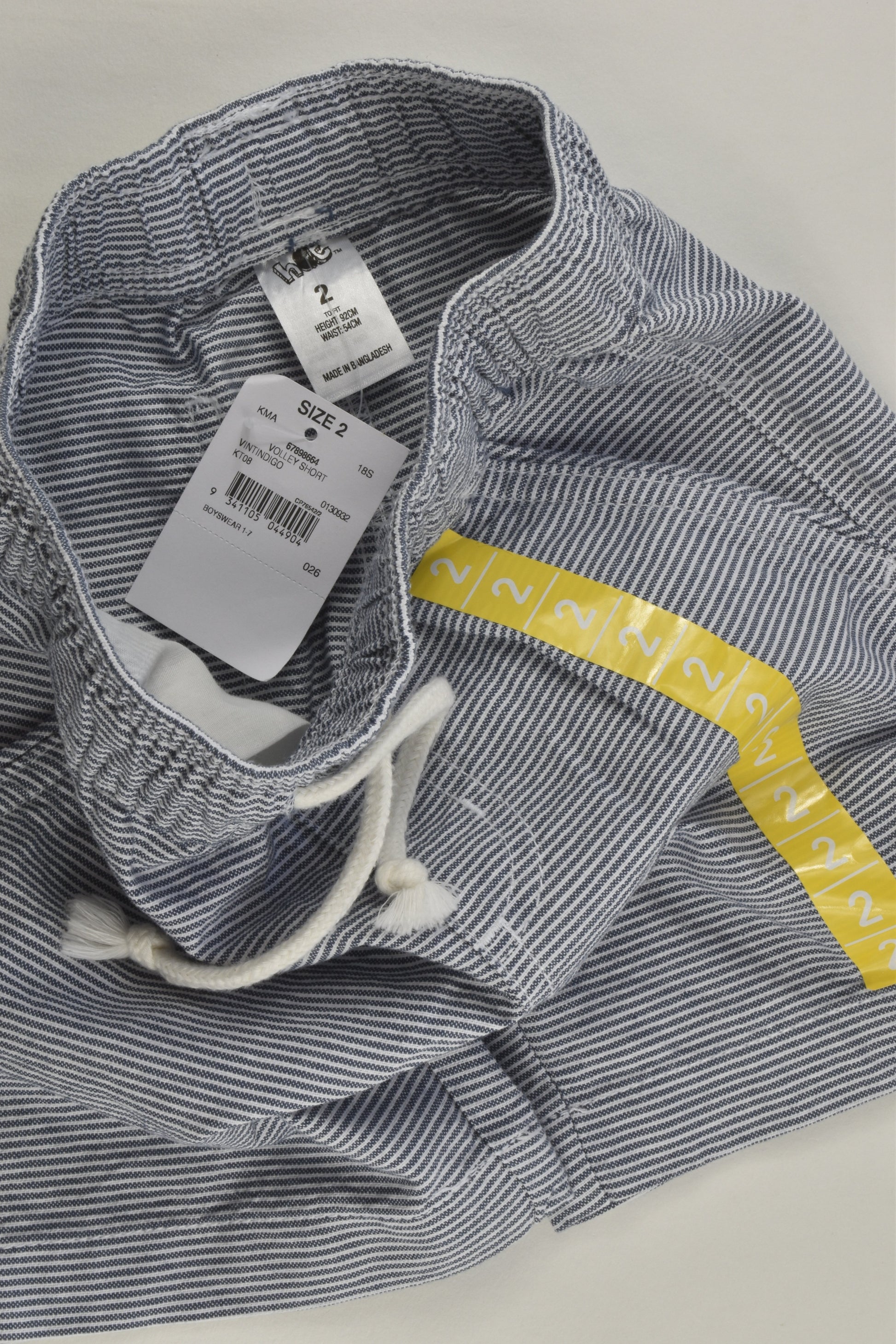 NEW H&T Size 2 Striped Lightweight Shorts