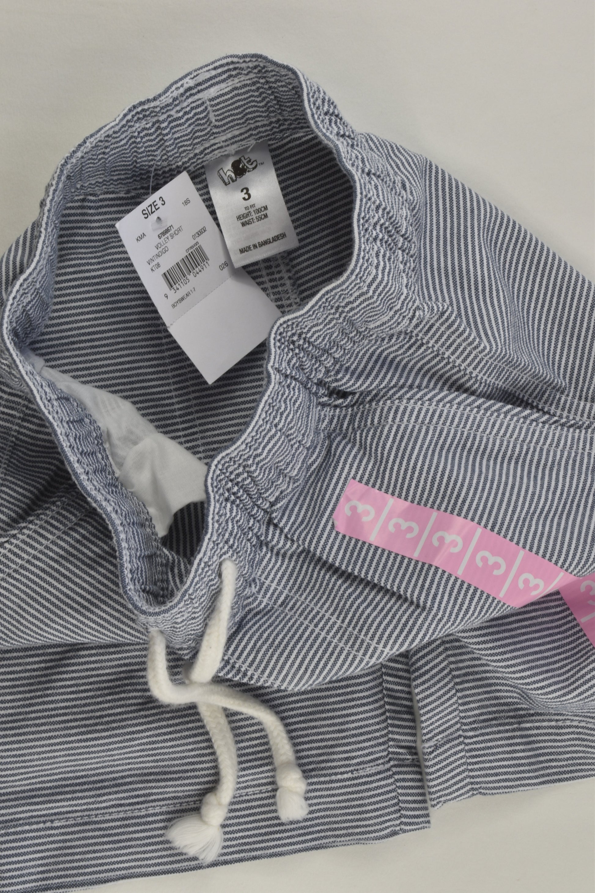 NEW H&T Size 3 Striped Lightweight Shorts