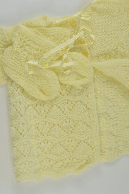 NEW Handmade Size 00 Knit Cardigan and Booties
