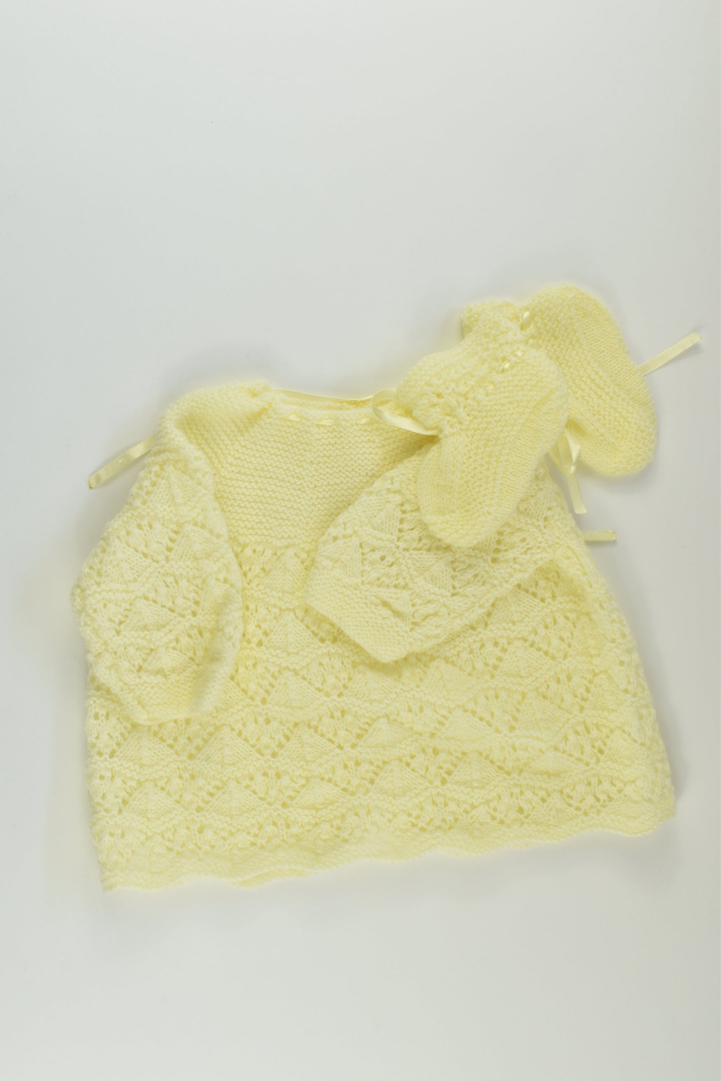 NEW Handmade Size 00 Knit Cardigan and Booties