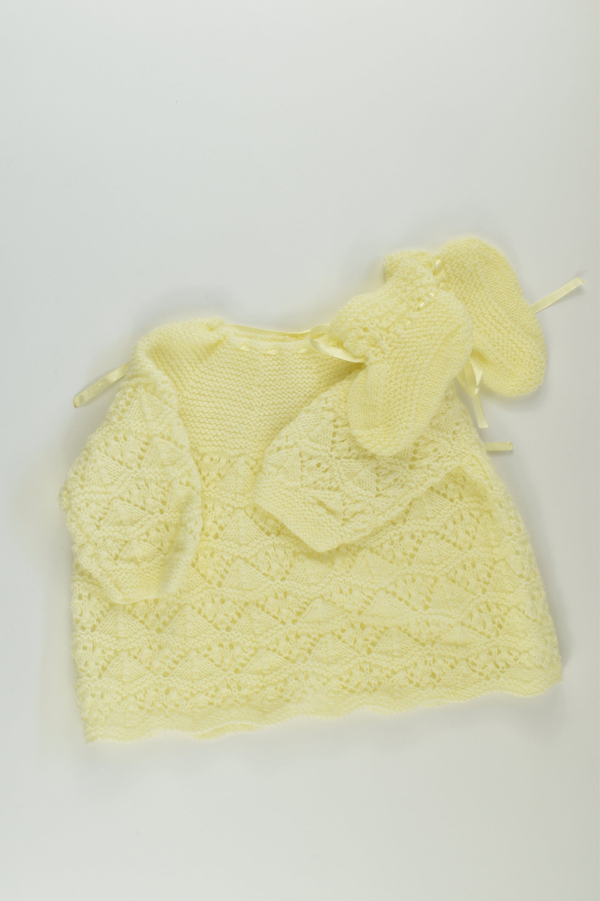 NEW Handmade Size 00 Knit Cardigan and Booties
