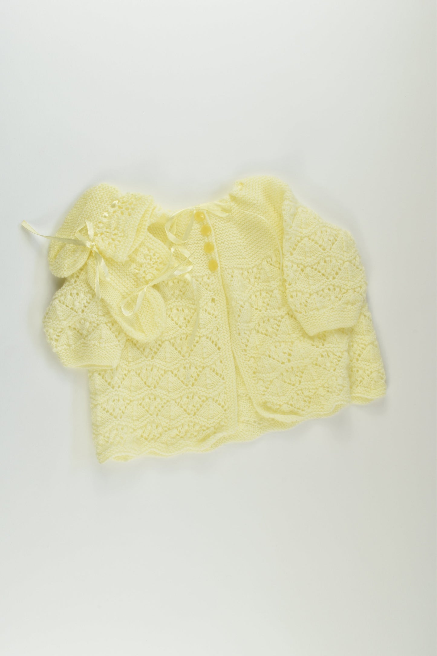 NEW Handmade Size 00 Knit Cardigan and Booties