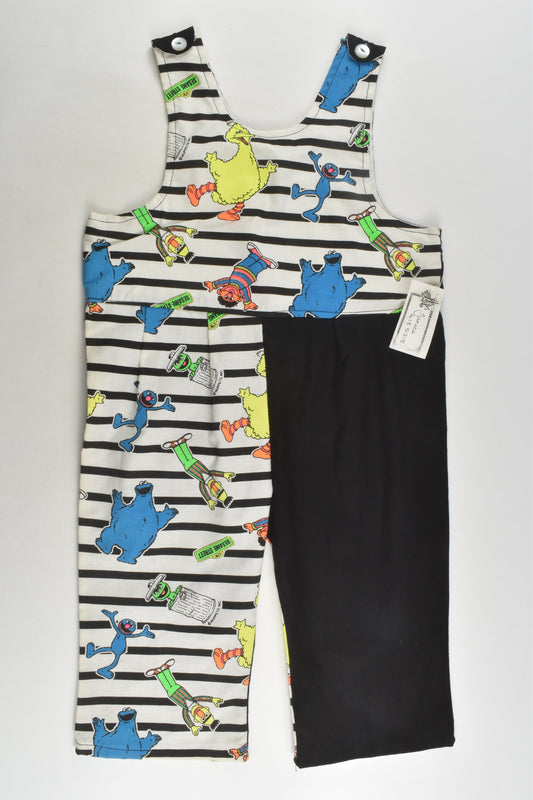 NEW Handmade Size approx 0-1 Sesame Street Overalls