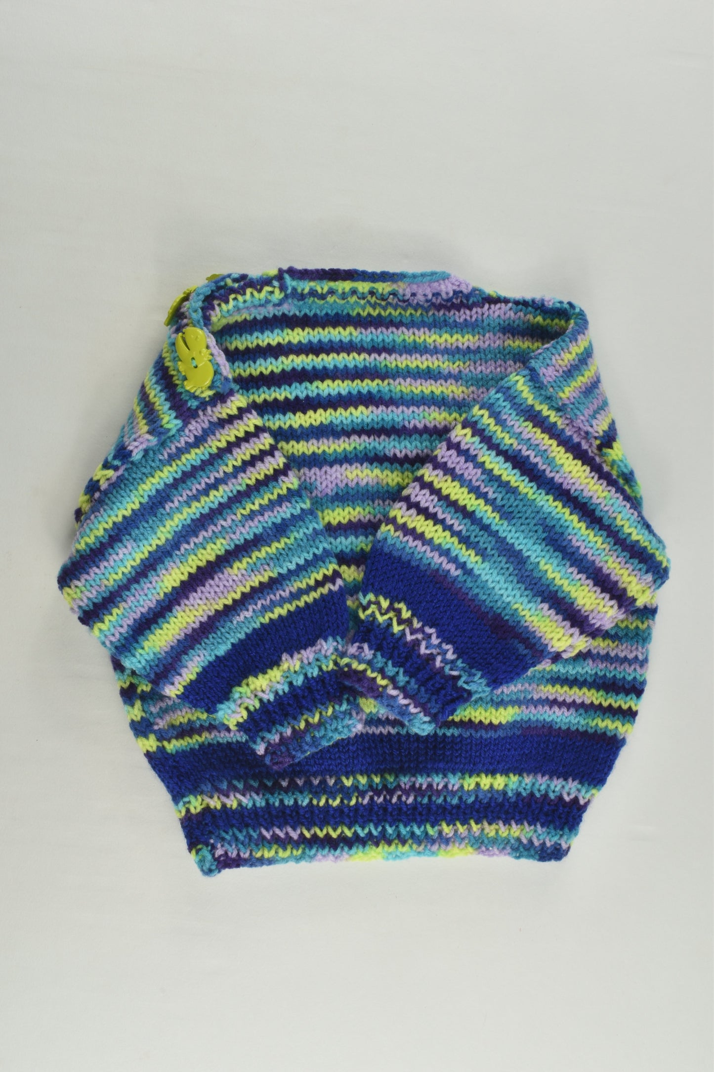NEW Handmade Size approx 00-0 Hippo Buttons Knitted Jumper
