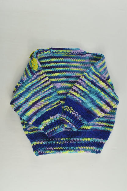 NEW Handmade Size approx 00-0 Hippo Buttons Knitted Jumper