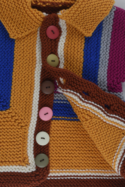 NEW Handmade Size approx 1 Knit Cardigan