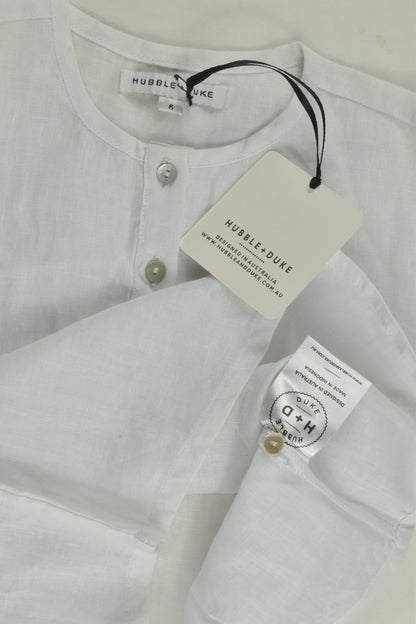 NEW Hubble & Duke Size 6 Linen Shirt