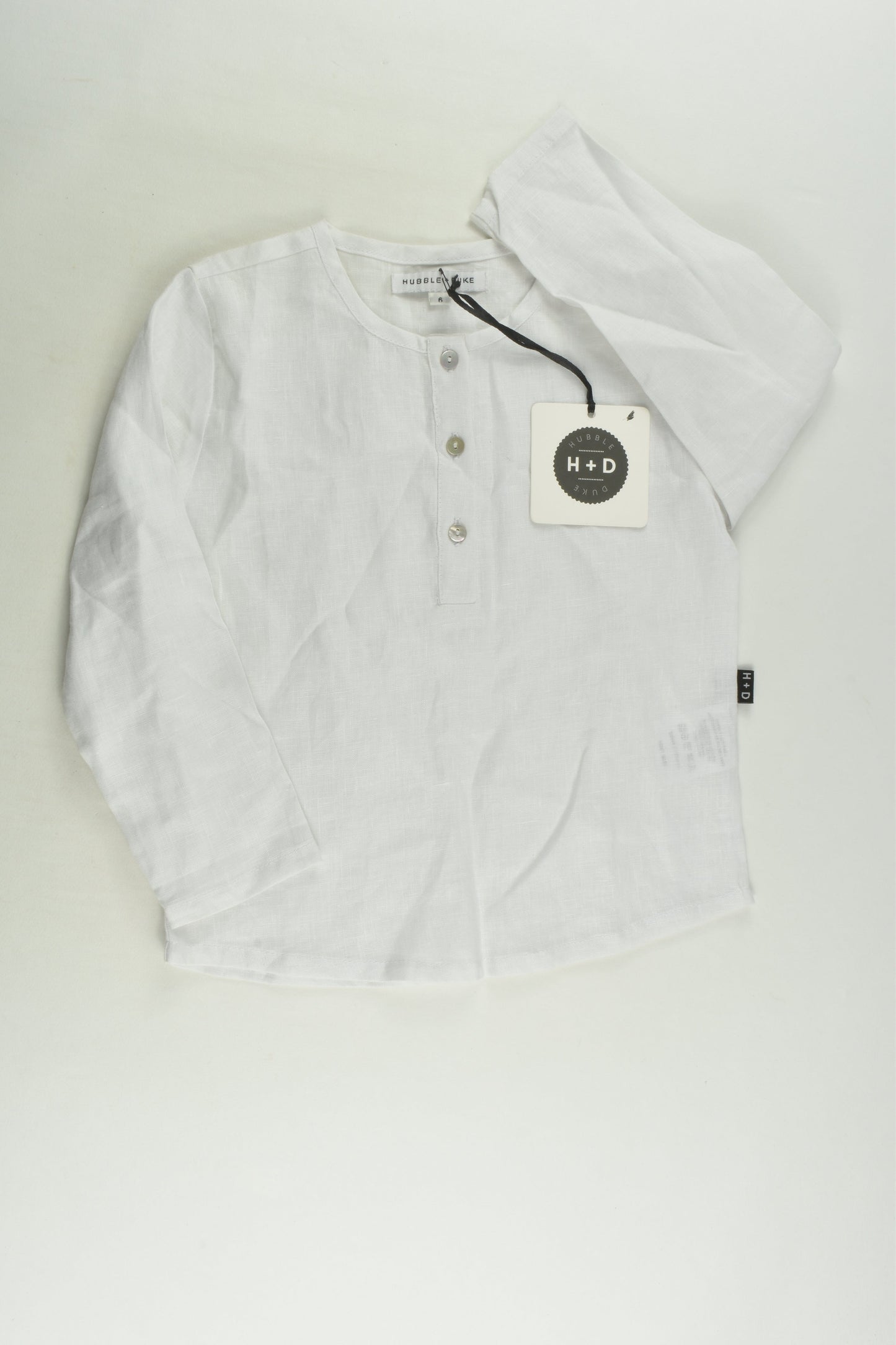 NEW Hubble & Duke Size 6 Linen Shirt