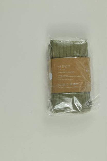 NEW Hubble and Duke Size 0 Ribbed Footed Tights