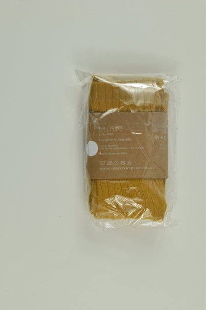 NEW Hubble and Duke Size 0 Ribbed Footed Tights