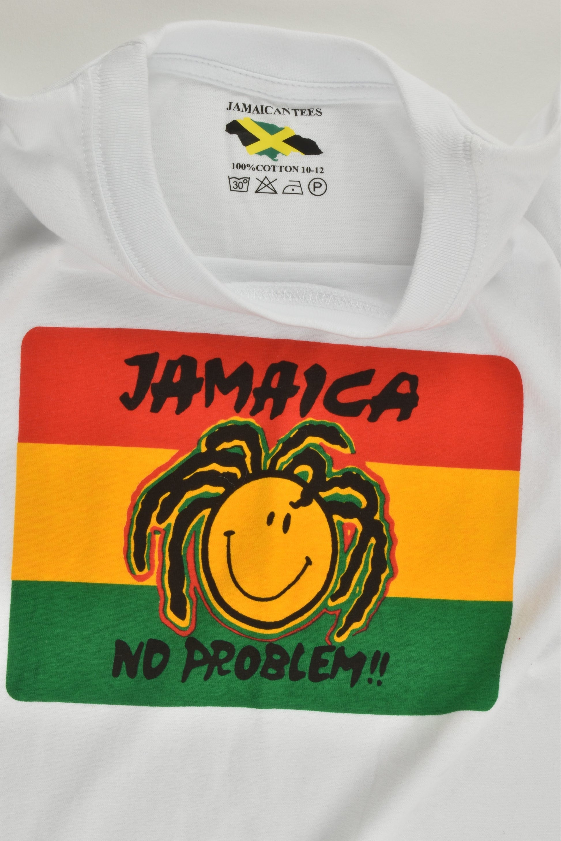 NEW Jamaican Tees Size 10-12 'Jamaica No Problem!' T-shirt