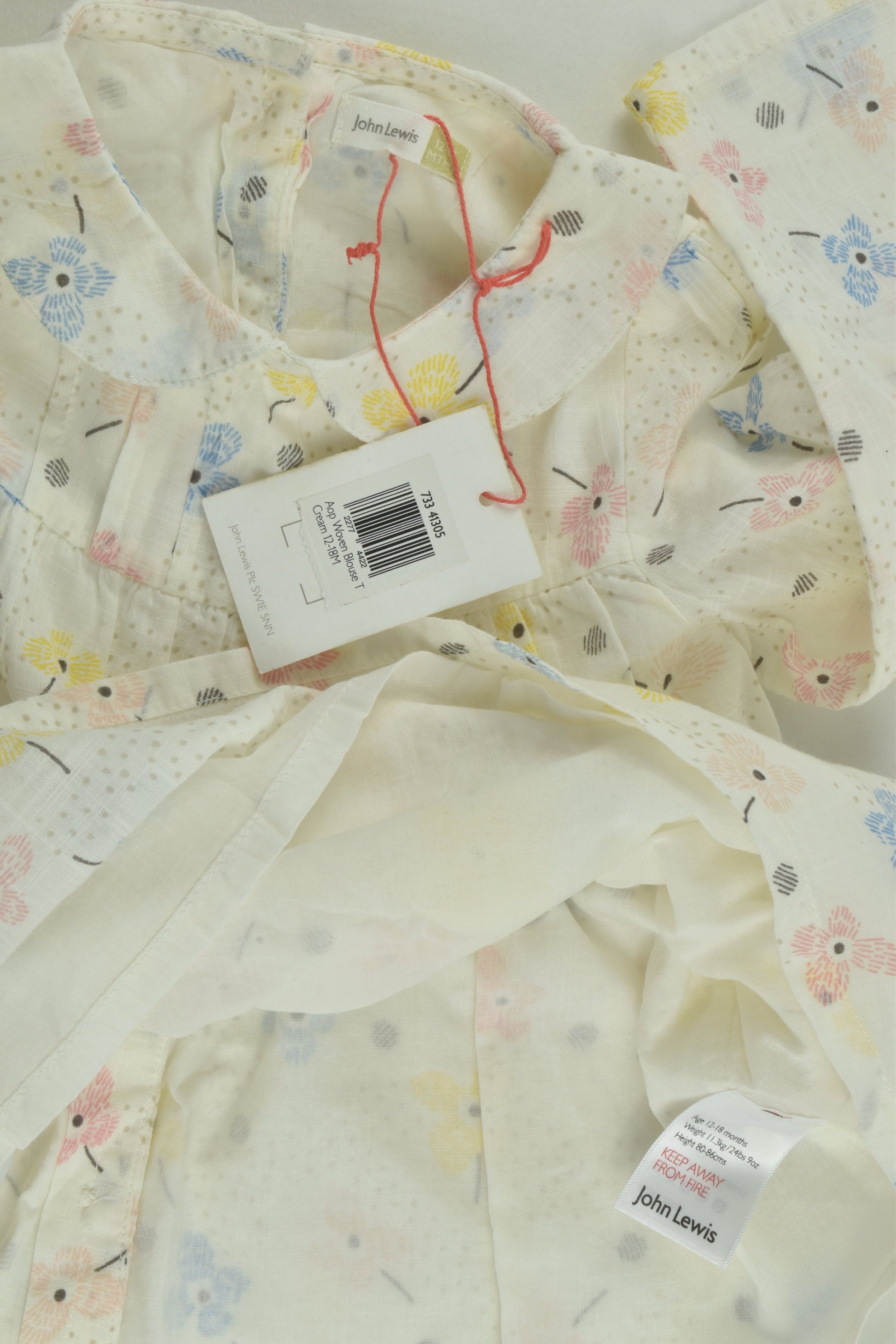 NEW John Lewis Size 1 Lined Floral Tunic/Blouse
