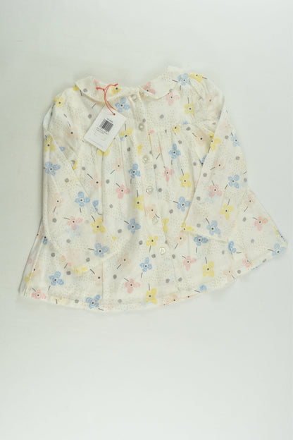 NEW John Lewis Size 1 Lined Floral Tunic/Blouse