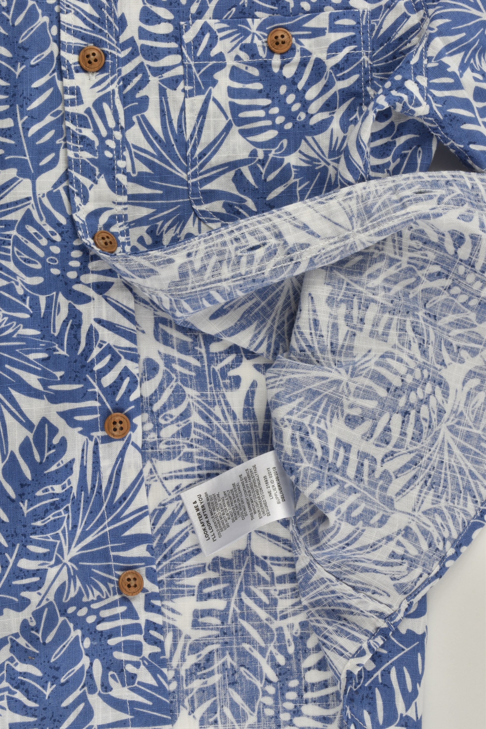 NEW Just Jeans Size 8 Linen Look Shirt Tropical