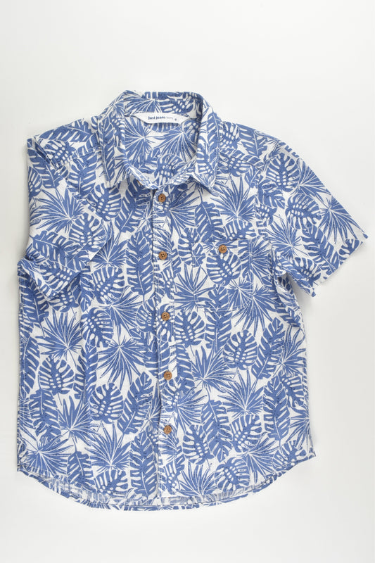 NEW Just Jeans Size 8 Linen Look Shirt Tropical