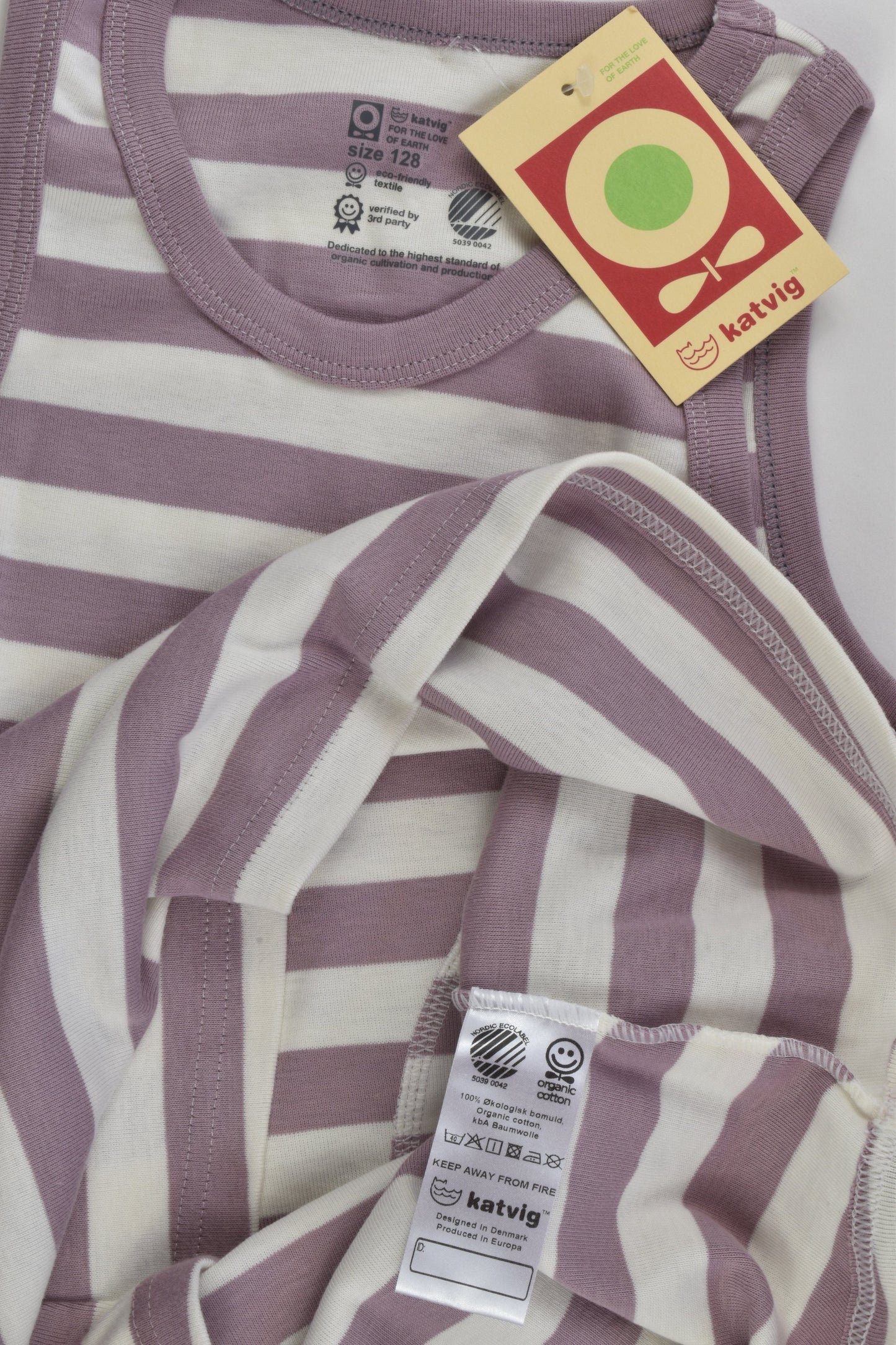 NEW Katvig (For The Love Of Earth) Size 8 Organic Striped Dress