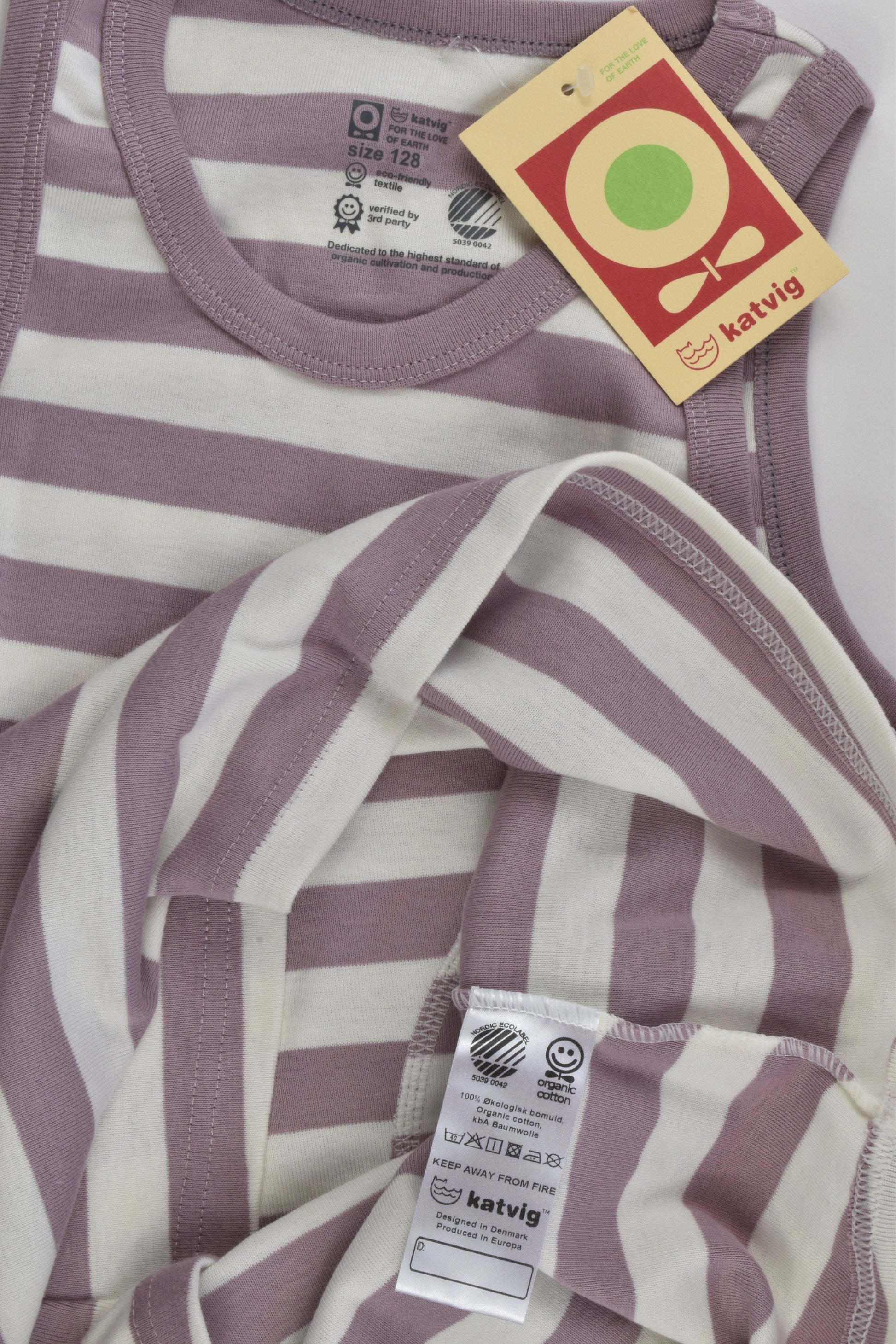 NEW Katvig (For The Love Of Earth) Size 8 Organic Striped Dress
