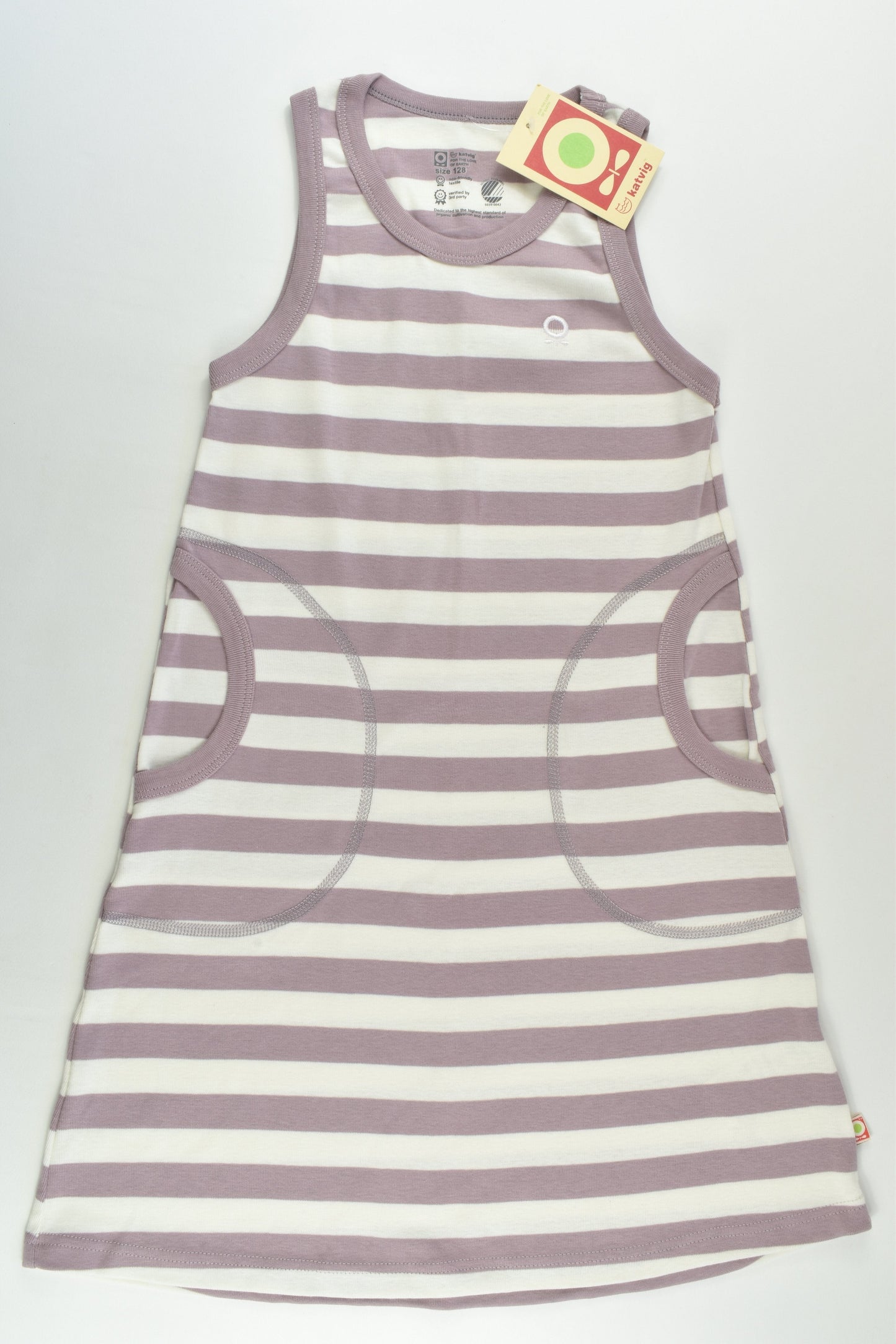 NEW Katvig (For The Love Of Earth) Size 8 Organic Striped Dress