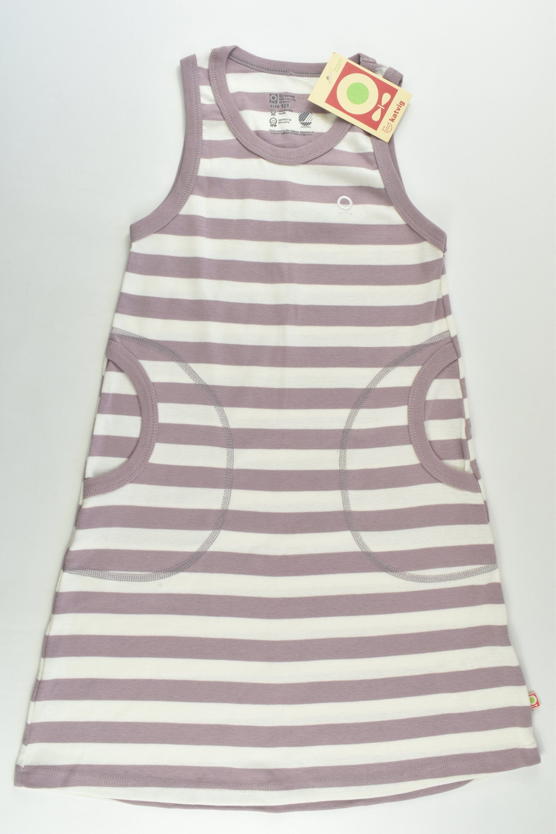 NEW Katvig (For The Love Of Earth) Size 8 Organic Striped Dress