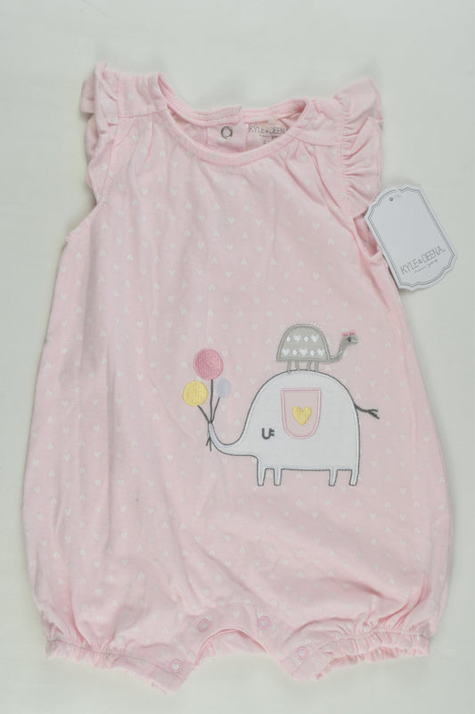NEW Kylie & Deena Size 0 (6-9 months) Elephant and Tortoise Summer Romper