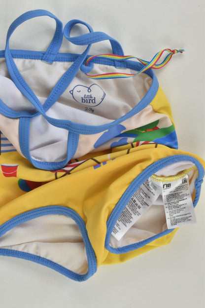 NEW Little Bird Size 2-3 Lined Rainbow Beach Swimsuit Bathers