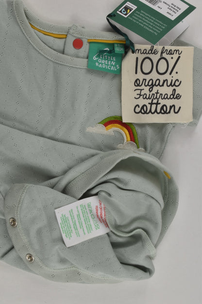 NEW Little Green Radicals Size 0 (72 cm) Rainbow Bodysuit