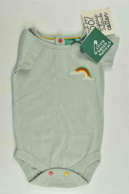 NEW Little Green Radicals Size 0 (72 cm) Rainbow Bodysuit